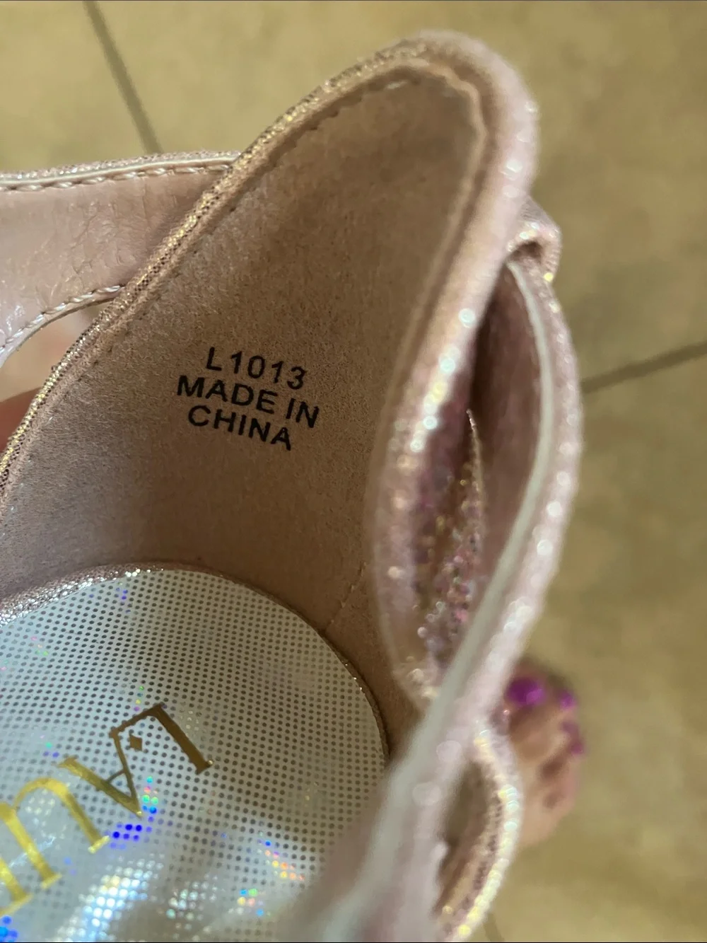 LAURMOSA Pink Glitter & Rhinestone Dress Shoes Size: 13